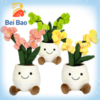 Peluches Kawaii, Adorables Poupées en Peluche, Décoration d'Intérieur, Poupée Plante en Pot Fleur d'Orchidée pour Machine à Pinces