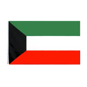 3X5ft英尺100% 聚酯阿拉伯国家国家印刷横幅科威特国旗