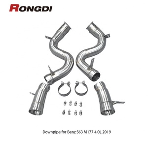 ท่อดาวน์ไปป์สแตนเลส 304 สำหรับ Mercedes Benz S63 W222 AMG M177 4.0T 2019+ ท่อเพิ่มประสิทธิภาพ - Product Image 1