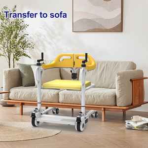 Adjustable Height Transfer <b>Chair</b> <b>with</b> 360° Split Seat and <b>Wheels</b> for Elderly Patient Support - Product Image 1
