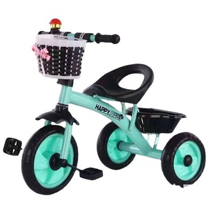 Tricycle à pédales pour enfants, vélo d'exercice et de fitness pour bébés, avec panier, idéal pour les cadeaux de fête, vente en gros - Product Image 2