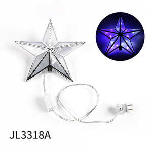 Pohon Natal ornamen puncak USB bertenaga baterai LED bintang bercahaya puncak untuk Xmas Olahraga & Hiburan Produk - Product Image 6