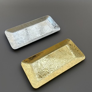 Plato para Toallas de Acero Inoxidable, Estilo Hotelero de Alta Gama, para Servir Toallitas Húmedas, Rectangular, Dorado, Pequeño, Bandeja de Servicio, Vajilla, Estilo Chino Nuevo - Product Image 2