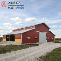 Bâtiment Agricole Métallique Préfabriqué Personnalisé pour Écurie, Ferme Avicole, Abri pour Bétail et Élevage de Moutons, Abri Durable pour l'Élevage