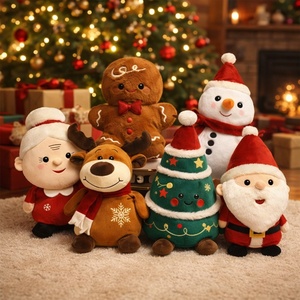 Peluche personnalisée de Noël : Père Noël, Bonhomme de neige, Renne, Bonbon de gingembre, Mme Noël, Arbre de Noël – Peluches de fêtes sur mesure - Product Image 2
