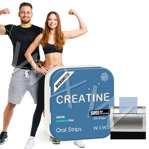 Mint Blast <b>Creatine</b> Oral Thin Film Energy & Strength Boost Supplement Muscle Growth Support <b>Creatine</b> Oral Strips for Adults - Product Image 1