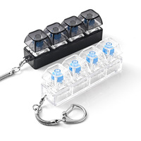 Porte-clés mécanique LED personnalisé anti-stress avec clavier lumineux, jouet anti-stress pour clavier, cadeau