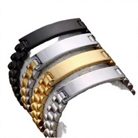 Bracelet chaîne classique en acier inoxydable plaqué or, personnalisable, minimaliste, gravable, ajustable, résistant à la décoloration, vente en gros