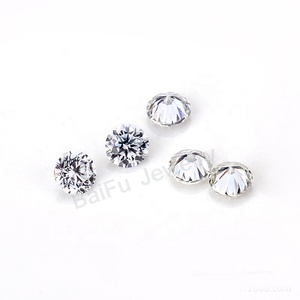 Бижутерия Baifu, оптовая продажа, бриллиант, прозрачный белый Деф, 0,1 карат, Круглый 3 мм, Свободный Муассанит - Product Image 2