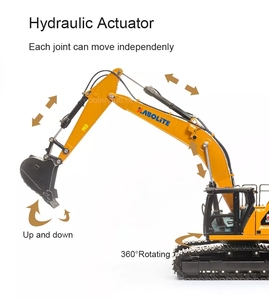 HUINA K336 – pelle hydraulique télécommandée en alliage 1/16, camion <span class=keywords><strong>radiocommandé</strong></span>, chargeur de voiture, pelle, jouet, cadeau pour enfant - Product Image 3