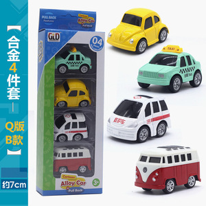 รถบัสขนาดเล็กน่ารัก 8 คัน รถแท็กซี่ รถพยาบาล รถดับเพลิง ชุดโมเดลรถยนต์ รถโลหะผสม รถหล่อขึ้นรูป ของเล่นรถแท็กซี่ - Product Image 3