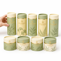 Tube Cylindrique en Carton Kraft Recyclable de Qualité Alimentaire, Personnalisable avec Logo, pour Emballage en Gros de Thé, Café, Épices et Sel