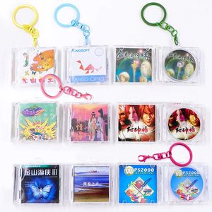 DIY 열쇠 고리 배낭 매달려 장식 열쇠 고리에 대 한 사용자 정의 빈 미니 CD 케이스 열쇠 고리 - Product Image 5