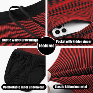 Collant da allenamento a coste elastici da uomo ad asciugatura rapida da palestra pantaloncini da corsa per il Fitness collant da uomo a compressione corta - Product Image 3