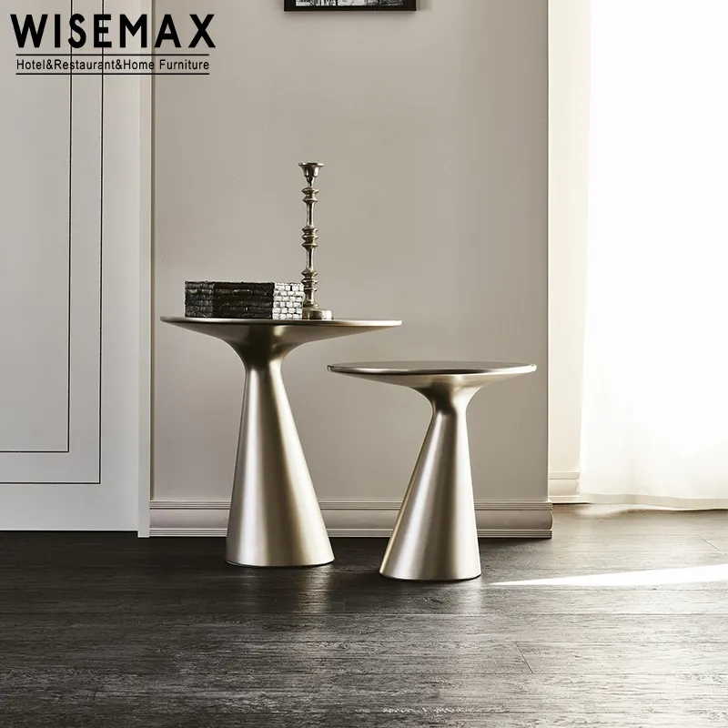 WISEMAX MÜBLER minimalistischer Edelstahlrahmen Couchtisch mit Glasplatte für Freizeit Stuhl Seitenmöbel für das Haus