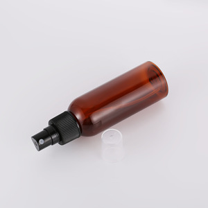 ขวดพลาสติกสีน้ำตาลสำหรับสัตว์เลี้ยง 100 มล. ทรงกระบอก ฝาเกลียว บรรจุภัณฑ์เครื่องสำอาง - Product Image 2