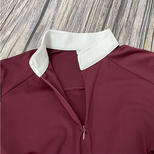 Fabbrica di alta qualità da donna a cavallo con mezza cerniera a manica lunga con bottone <span class=keywords><strong>per</strong></span> esposizione equestre camicie top - Product Image 4