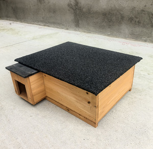 Casa riccio in legno moderna all'aperto gabbia per animali piccoli animali ibernazione rifugio e stazione di alimentazione - Product Image 6