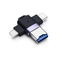 Adaptateur USB OTG 3 en 1 |   Adaptateur Type-C/Micro USB vers USB-A Host |   Prend en charge le stockage externe de cartes XD pour téléphones/tablettes/ordinateurs portables