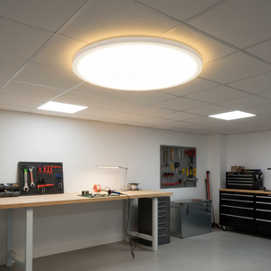 AMBIENT CEILING LIGHT 18+3W PC+PS White <b>Downlight</b> with 2700K-6000K Adjustable Night Light for Workshop Customize Recessed Design - Product Image 2