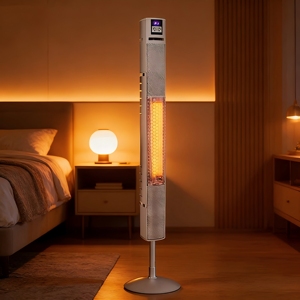 Chauffage extérieur infrarouge au quartz portable et autonome IP65 800/1200/1500W, chauffage rapide avec télécommande - Product Image 1