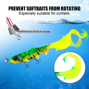 Sistema de tornillo de profundidad múltiple Spinpoler 5G 7G 10g 15G 20g con Sacacorchos de acero inoxidable para Curltail Softbait Pike Zander trucha pescado - Product Image 4