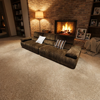 Canapé sectionnel carré 3 places contemporain en velours rembourré et garni d'éponge, pour appartement et villa, compressé sous vide