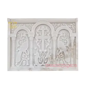 Chiesa di cristianesimo decorazione del paesaggio design parete arte scultura in marmo religioso croce scultura in rilievo scultura