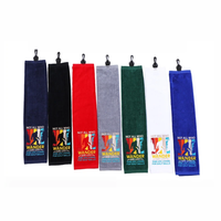 Serviette de golf en coton jacquard sur mesure avec logo brodé personnalisé, haute qualité, séchage rapide, serviette de sport écologique