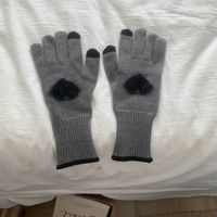 Gants d'hiver chauds en tricot coupe-vent à écran tactile personnalisés Gants tricotés complets pour filles Love Girls