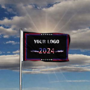 Outdoor Durable Polyester Silk Screen Printed 3x5ft Custom Logo and Color American 2024 <b>Flag</b> - Product Image 6