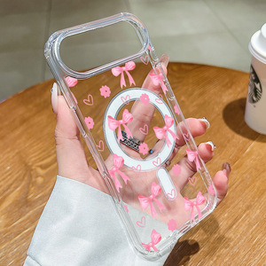 Cherry Bow tình yêu trái tim báo in hoa rõ ràng từ cứng PC chống sốc chống bụi bẩn Trọng lượng nhẹ UV điện thoại di động trường hợp - Product Image 4