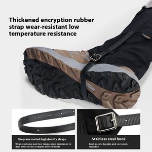 Pelliot Guêtres de <span class=keywords><strong>randonnée</strong></span> légères et durables en Cordura Couvre-chaussures de neige d'extérieur pour hommes et femmes Équipement d'escalade imperméable et résistant au sable - Product Image 3