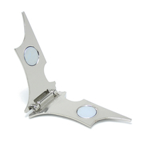 Kreatif Saku Stainless Steel Kelelawar Ramping Folder Kartu ID Uang Tunai Klip Pemegang Dompet Magnetik Pria Mewah Klip Uang Magnetik