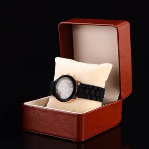 Boîte à montre carrée en cuir PU personnalisée avec logo OEM ODM, vente en gros, estampage à chaud, étui de protection pour montre - Product Image 4