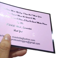 Logotipo personalizado de alta calidad, orden de compra posventa rosa de lujo, tarjeta de agradecimiento con marco negro y estampado de corazón para pequeñas empresas