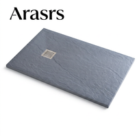 Grand bac de douche Arasrs 1200x1800 avec drain central pour projets de rénovation de salles de bain d'hôtel