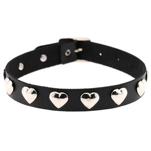 Amanti regali personalità rivetti cuore girocollo gotico Punk gioielli Harajuku Costume dichiarazione collana - Product Image 1