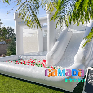 Outdoor und Indoor Jumping Castle White Bounce House Aufblasbares Bounce House mit Rutsche und Ball Pit Combo für Party verleih - Product Image 2