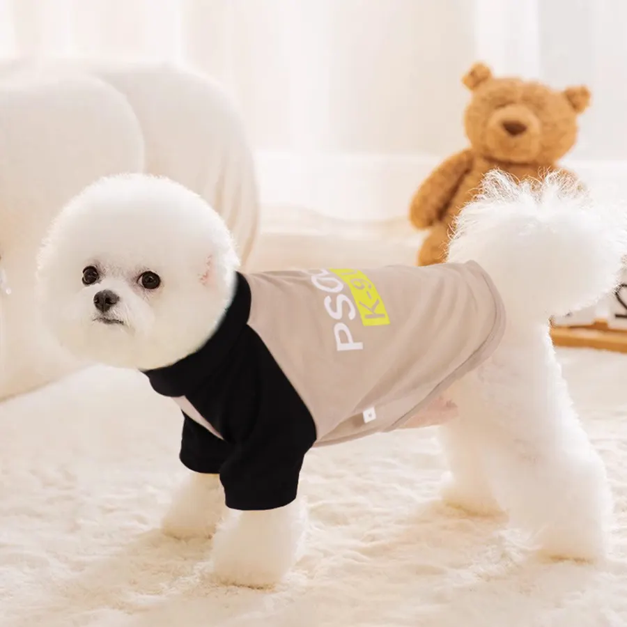 Orijinal tasarım köpek giyim yaz rahat nefes mektup baskılı kazak T-Shirt