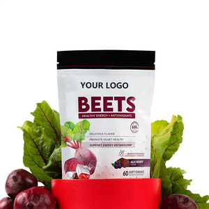 OEM/ODM Rote-Bete-Gummis Immununterstützung Kräuterergänzungen Natürliche Pflanzenextrakte Coenzym Q10 Vitamine 60 Stück - Product Image 6