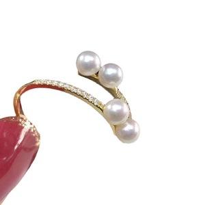 WENCHI S925 Silver Ring Accessory DIY Multi-Bead Jewelry Holder with 3-4mm Round Beads Model 11835 Made in China - Product Image 3
