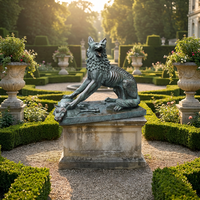Sculpture de chien en bronze fidèle – Statue canine sur mesure grandeur nature avec options de race personnalisées – Figurine animale pour la mode de la Fête Nationale