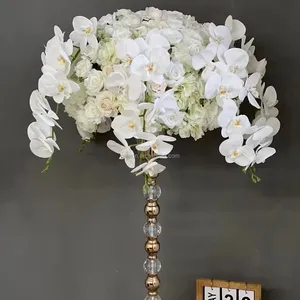 기가 하이 퀄리티 웨딩 35/40 cm 화이트 장식 파티 홈 장식 실크 인공 꽃 공 센터 피스