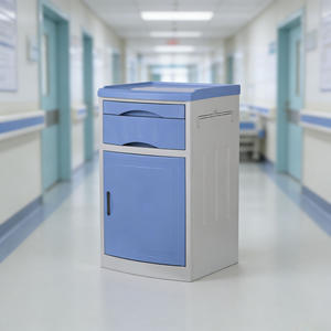Table de chevet d'hôpital S05 ABS en plastique bleu, facile à nettoyer, armoire de chambre pour patients et personnes âgées - Product Image 3