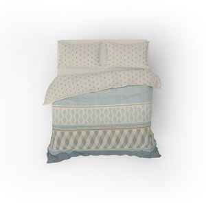 Juego De funda De edredón De tamaño francés doble mostaza De Rotterdam 52% algodón 48% Poli 30x30x76x56 pigmento impreso Housse De Couette 240x220cm - Product Image 1