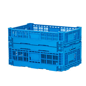 Omzet Van De Levering Van De Fabriek Ventileert Opvouwbare Opvouwbare Plastic Opvouwbare Stapelbare Fruitgroentekorfkratten - Product Image 2
