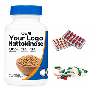 OEM Label pribadi Natural Health <span class=keywords><strong>Supplement</strong></span> Nattokinase Capsules - Product Image 1