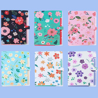 Dompet Akordion 5 Kantong Ukuran A4 Portabel untuk Kwitansi, Sekolah, Kantor, Motif Bunga, Penyelenggara Dokumen Penting, Folder File Ekspansi