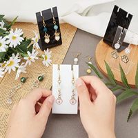 Présentoir de boucles d'oreilles en acrylique à paire unique en forme de L pour magasin de détail
